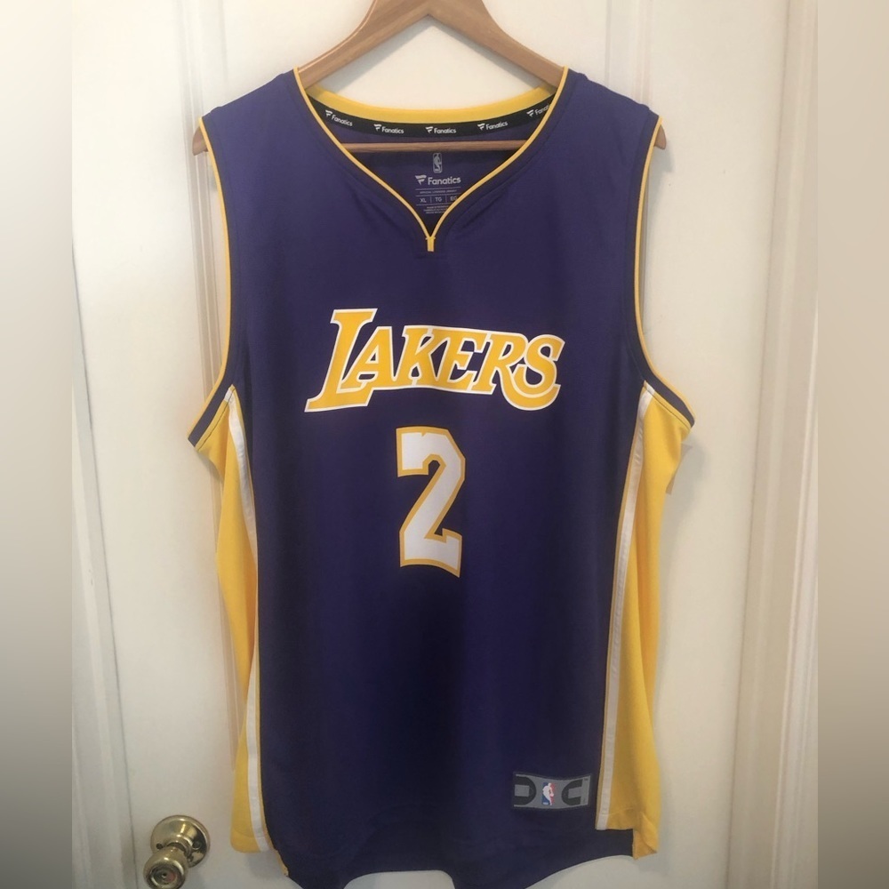 Fanatics NWOT Los Angeles Lakers Men's Official Jersey Lonzo Ball Size XL
